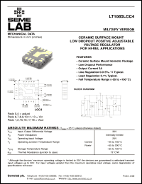 datasheet for LT1085LCC4 by Semelab Plc.