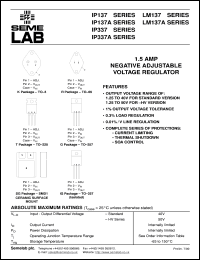 datasheet for LM137-220M by Semelab Plc.