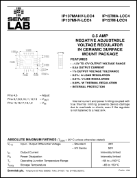 datasheet for LM137LCC4 by Semelab Plc.