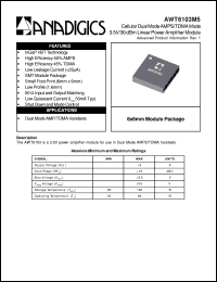 datasheet for AWT6103M5 by Anadigics, Inc.