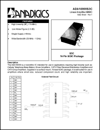 datasheet for ADA10000S3C by Anadigics, Inc.