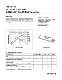 datasheet for PTF10134 by Ericsson Microelectronics