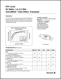 datasheet for PTF10153 by Ericsson Microelectronics