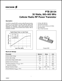 datasheet for PTB20134 by Ericsson Microelectronics