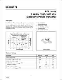 datasheet for PTB20156 by Ericsson Microelectronics