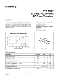 datasheet for PTB20167 by Ericsson Microelectronics