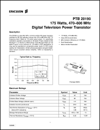 datasheet for PTB20190 by Ericsson Microelectronics