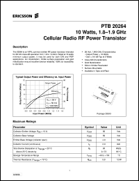 datasheet for PTB20264 by Ericsson Microelectronics