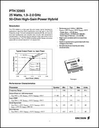 datasheet for PTH32003 by Ericsson Microelectronics