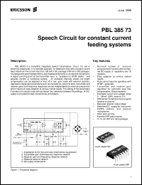 datasheet for PBL38573/1NS by Ericsson Microelectronics
