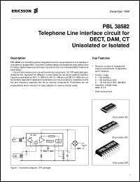 datasheet for PBL38582/1NS by Ericsson Microelectronics