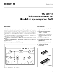 datasheet for PBL38812/1SO by Ericsson Microelectronics
