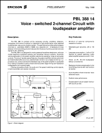 datasheet for PBL38814/1N by Ericsson Microelectronics