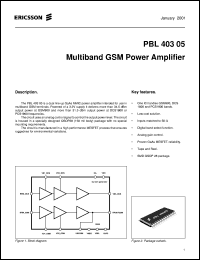 datasheet for PBL40305 by Ericsson Microelectronics