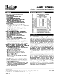 datasheet for ISPLS1032EA-200LT100 by Lattice Semiconductor Corporation