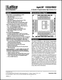 datasheet for ISPLSI1032-60LG/883 by Lattice Semiconductor Corporation