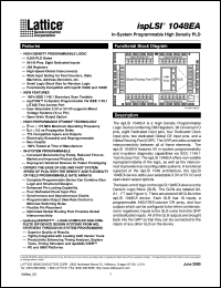 datasheet for ISPLSI1048EA-125LQ128 by Lattice Semiconductor Corporation