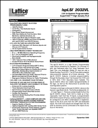datasheet for ISPLSI2032VL-135LB49 by Lattice Semiconductor Corporation