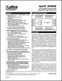 datasheet for ISPLSI2096VE-135LT128 by Lattice Semiconductor Corporation