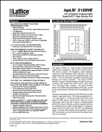datasheet for ISPLSI2128VE-250LT176 by Lattice Semiconductor Corporation