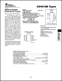 datasheet for CD4018BE by Texas Instruments