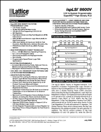 datasheet for ISPLSI8600V-60LB272 by Lattice Semiconductor Corporation