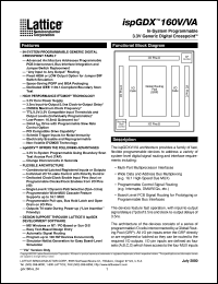 datasheet for ISPGDX160V-7Q208I by Lattice Semiconductor Corporation