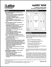 datasheet for ISPGDX80VA-5T100I by Lattice Semiconductor Corporation