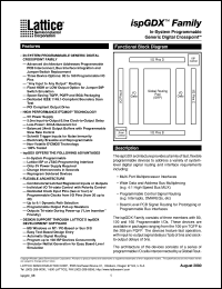 datasheet for ISPGDX160A-7B272 by Lattice Semiconductor Corporation