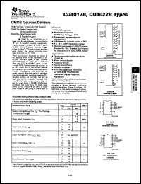 datasheet for CD4022BE by Texas Instruments