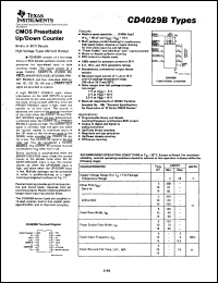 datasheet for CD4029BE by Texas Instruments