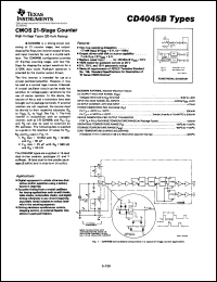 datasheet for CD4045BE by Texas Instruments