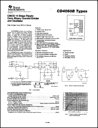 datasheet for CD4060BE by Texas Instruments