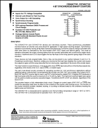 datasheet for CD54ACT161F3A by Texas Instruments