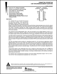 datasheet for CD54ACT163F3A by Texas Instruments