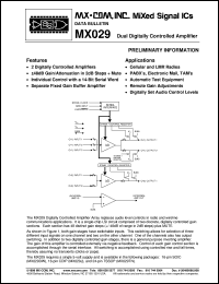 datasheet for MX029J by MX-COM, Inc.