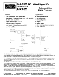 datasheet for MX102J by MX-COM, Inc.