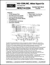 datasheet for MX214J by MX-COM, Inc.