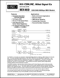 datasheet for MX469DW by MX-COM, Inc.