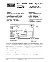 datasheet for MX609DW by MX-COM, Inc.