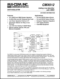 datasheet for MX612P6 by MX-COM, Inc.