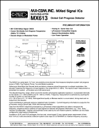 datasheet for MX613DW by MX-COM, Inc.