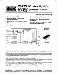 datasheet for MX623P by MX-COM, Inc.
