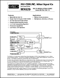 datasheet for MX629LH by MX-COM, Inc.
