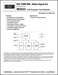 datasheet for MX633P by MX-COM, Inc.