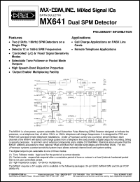 datasheet for MX641P by MX-COM, Inc.