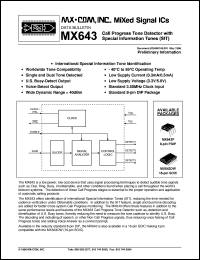 datasheet for MX643P by MX-COM, Inc.