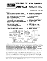 datasheet for CMX644AD2 by MX-COM, Inc.