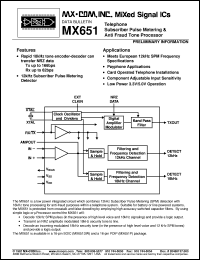 datasheet for MX651DW by MX-COM, Inc.