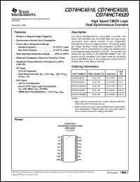 datasheet for CD54HC4520F3A by Texas Instruments